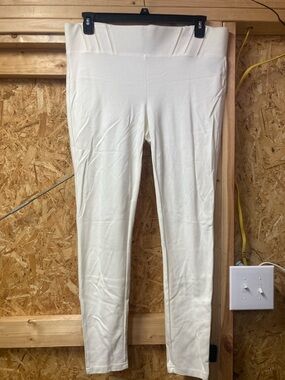 ONE  5 ONE/White High-Waist Stretch Leggings